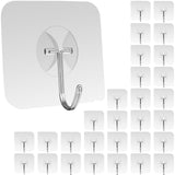 Invisible Stainless Hooks – Intentional Living Wall Mounts, No-Drill Removable Hangers