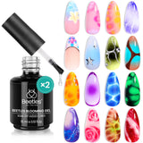 Beetles Clear Aura Blooming Gel – Valentine's Day Gift for Girlfriend, At-Home Watercolor Nail Kit