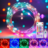 Minetom Minimalist Fairy Lights – 33FT Clean Copper Wire String Lights for Intentional Living Spaces, Remote