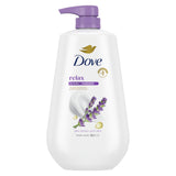 Dove Relax Body Wash with Pump – Calming Lavender Chamomile Shower for Evening Wind-Down Ritual, 30.6 oz