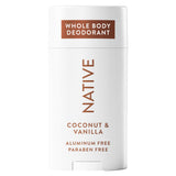 Native Aluminum & Baking Soda Free Deodorant for Sensitive Skin, Dermatologist Tested 72 Hour Protection