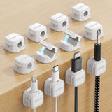 JOYROOM Magnetic Cable Clips for Clean Desk Aesthetic, No-Residue Adhesive Wire Holder