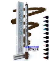 Wonderskin Sharpenable Eyeliner Pencil – Calming Beauty Routine Essential, TruGlide Tug-Free Brown Liner