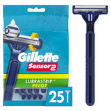 Gillette Sensor2 Pivoting Head Disposable Razors – Compact Travel Shave for Camping and Weekend Trips