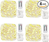 GDEALER Battery Operated String Lights 50 LED – Living Room and Mantel Decor with Built-In 6-Hour Timer