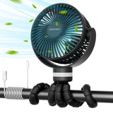 Momcozy Rechargeable Baby Fan – 4-Speed Quiet Cooling for Stroller, Car Seat & Toddler Bedroom