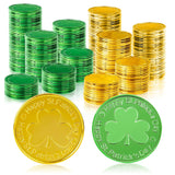 OHOME St. Patrick's Day Shamrock Coins – Choking-Safe Plastic Alternative to Chocolate Gold Coins for Tots