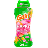 Gain In-Wash Laundry Scent Booster Beads Happy 24 oz Family Safe Fresh Laundry Scent for Nursery Kids Room and Playroom