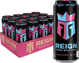 Reign Total Body Fuel Sour Gummy Worm – 300mg Caffeine Focus Drink for Home Office Work Sessions, 16 Fl Oz (Pack of 12)
