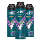 Degree Men 72-Hour Dry Spray Antiperspirant Deep Cedar & Lavender – 3-Count Travel Pack for Camping, Trails, and On-the-Go Freshness