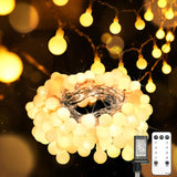 suddus 2700K Warm White Globe String Lights – Calming Bedtime Reading Light with 6hr Auto Timer for Nightly Wind-Down