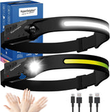 Outdoor Rechargeable Headlamp 2-Pack – Waterproof 230° Beam for Trail and Campsite