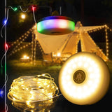 DGE Bedroom String Lights – 32.8ft Retractable RGB and Warm White LED Strip for Cozy Room Decor