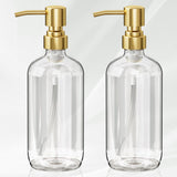 AmazerBath Clear Glass Soap Dispenser – Uncluttered Countertop Soap Bottle for Intentional Bathrooms