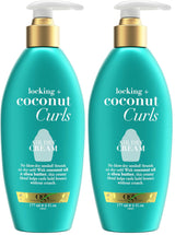 OGX Locking + Coconut Curls Air Dry Cream – Clean Beauty Air Dry Cream for Small Apartment Storage, 6 oz