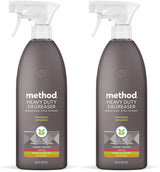 Method Heavy Duty Degreaser Lemongrass Scent – Low-Odor Stove Cleaner for Enclosed Kitchens and Sensitive Users, 28 Oz
