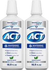 ACT Whitening Anticavity Mouthwash 16.9 fl oz – Zero Alcohol Dye Free Rinse for the Whole Household