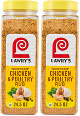 Lawry's Perfect Blend Chicken & Poultry Rub, 24.5 oz – One-Step Weeknight Dinner Seasoning for Busy Home Cooks