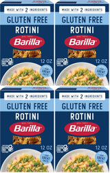 Barilla Gluten Free Rotini Pasta, 12 oz (4 Pack) - Two-Ingredient Pasta for Clean-Eating Meal Prep