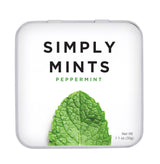 SIMPLY Mints | Peppermint Breath Mints | Camping Trip Carry-On | Durable Reusable Metal Tin