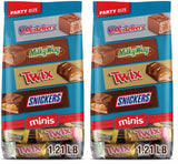 SNICKERS, TWIX, MILKY WAY & 3 MUSKETEERS Minis Milk Chocolate Bars Variety Pack – Safe, No-Mess Piñata Stuffer for Kids' Birthday Parties