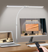 Motumen Dual-Head LED Desk Lamp – Thoughtful Housewarming Gift for Home Office and Study Setups, 25 Lighting Modes
