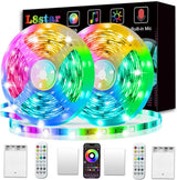 L8star Wireless LED Strip Lights – 13ft Music Sync Ambient Lighting for Small Bedroom, Dorm, and Reading Nook Style