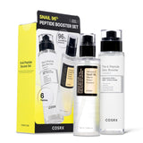 COSRX Snail Mucin 96% Peptide Booster Set - Calming Nightly Skincare Ritual Set, Hydrating Snail Serum for Bedroom Vanity