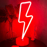 Lightning Bolt Neon Sign - Simple Single Bolt Wall Light, Clean LED Accent for Minimalist Bedroom or Office