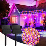 Brightown Solar String Lights – Simple Off-White Patio Lighting, Clean Solar Design 2 Pack