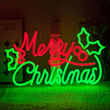 BriteLit Merry Christmas Neon Sign – Dimmable LED Wall Light, Festive Background Ambiance for Home Office and Study Space