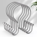 AmazerBath Shower Curtain Hooks Black Easy Snap On – Accessible Bathroom Hardware for Limited Grip and Arthritis, 12 Pcs