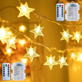 Brightown Star String Lights – Living Room Aesthetic Accent Lighting, 50 LED Battery Operated Fairy Lights with 8 Modes and Timer