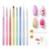 Beetles Gel Nail Art Brush Set – Affordable Holiday Gift for Mom and Women, 6-Pcs Liner Dotting and Extension Pens