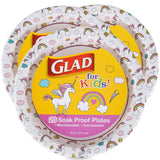 Glad for Kids Unicorn Paper Plates – Hassle-Free Entertaining Plates for Working Moms Hosting Weekend Birthdays, Disposable, 8.5 Inch, 20 Count