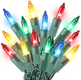 Brightown UL Certified Multicolor Christmas Lights 100 Count – Flameless Indoor Tree Lighting for Bedroom and Living Room