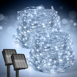 LUMENAIR Solar String Lights – 200 LED Copper Wire Lights for Indoor Aesthetic and Warm Home Decor