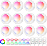 LED Puck Lights with Remote Control – Housewarming Gift for Her, Color Changing Accent Lighting for Bedroom and Living Room