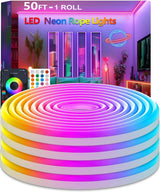 Living Room Ambient Lighting – Flexible Neon LED Strip with Music Sync and Remote