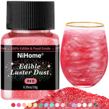 NiHome Edible Food-Grade Glitter Dust – Thoughtful Housewarming Gift for Home Bakers and Party Hosts, Vegan and Allergy-Safe Luster Dust Set