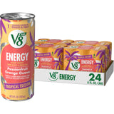 V8 +Energy Compact Energy Beverage – Gym Bag and Car Cupholder Sized Pre-Workout Refreshment with One Serving of Produce, 6 Pack