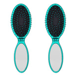 Wet Brush Pop Go Detangler – Post-Workout Hair Brush for Gym Locker Rooms, Enclosed Bristles and Mirror
