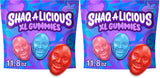 SHAQ-A-LICIOUS XL Gummy Candy Individually Wrapped Snack-Size Packs for Dorm Room Study Sessions, Gaming Setup Fuel, and Late-Night Focus Snacks, 8.5 oz Sour