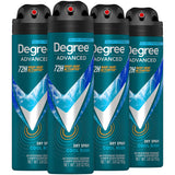 Degree Men Cool Rush Dry Spray Antiperspirant 3-Pack – Alcohol-Free Daily Ritual for Post-Workout Recovery and Self-Care