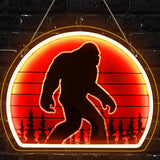 Cryptid Co. Sasquatch Neon Light – Cozy Den and Basement Lounge Decor, UV Printed Cryptid Art Piece with 3D Acrylic Backboard