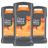 DOVE MEN + CARE Rustic Sandalwood Antiperspirant 3 Pack – Travel-Sized Deodorant Stick for Carry-On Toiletry Bags