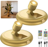 LUMIORA Wireless Mini Uplight for Houseplants and Bookcase Alcove Decor, Warm 3000K Battery Spotlight with Remote