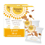 Simple Mills Honey Cinnamon Sweet Thins Snack Packs – School Lunchbox Cookie for Kids, Individually Portioned Paleo Treat