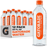 Gatorade Water – Portable Alkaline Water for the Rink, Field, and Backyard, 20oz 12-Pack for Active Families