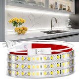 maylit Cool White Under Cabinet Strip Light 48in Plug-in, Ultra Bright LED Bar for Food Prep Counters and Home Office Workstations
